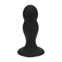 PLUG ANAL DE SILICONA LÍQUIDA DOBLE RATTER M NEGRO LEVELZ
