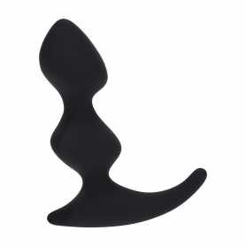 LEVELZ SILICONE PROSTATE STIMULATOR WITH DOUBLE RIDGING BLACK