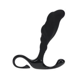 LEVELZ RIGID TEXTURED SILICONE PROSTATE STIMULATOR M BLACK