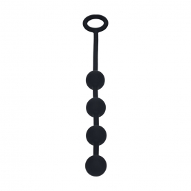 LEVELZ ROUND SILICONE ANAL BEADS S 20MM BLACK