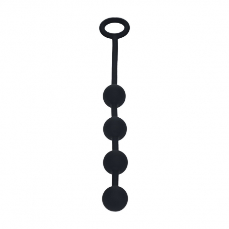 BOULES ANALES RONDES EN SILICONE S 20MM NOIRES LEVELZ
