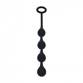LEVELZ WATER DROP-SHAPED SILICONE ANAL BEADS S 20MM BLACK 