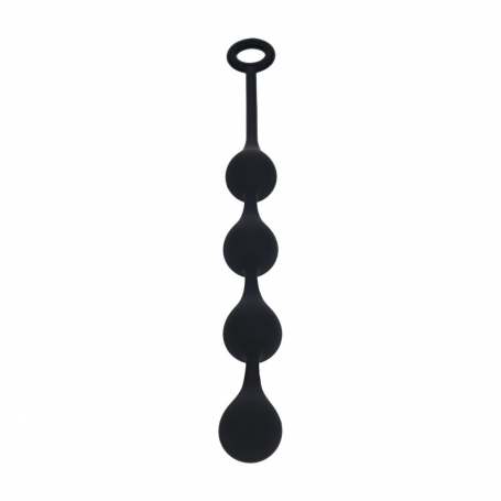 LEVELZ WATER DROP-SHAPED SILICONE ANAL BEADS M 30MM BLACK 