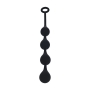 LEVELZ WATER DROP-SHAPED SILICONE ANAL BEADS M 30MM BLACK 