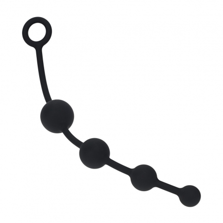 PERLES ANALES EN SILICONE COURBÉES NOIRES LEVELZ
