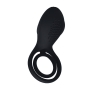 ANNEAU POUR LE PÉNIS ET LES TESTICULES AVEC VIBRATION ET STIMULATEUR À AILES NOIR LEVELZ