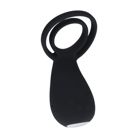 ANNEAU POUR LE PÉNIS ET LES TESTICULES AVEC VIBRATION NOIR LEVELZ
