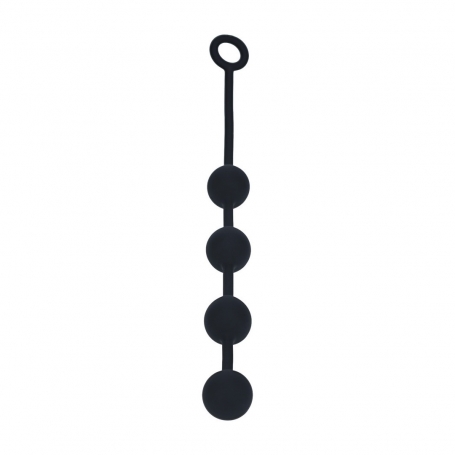 LEVELZ ROUND SILICONE ANAL BEADS L 40MM BLACK