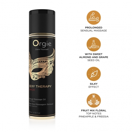 HUILE DE MASSAGE SEXY THERAPY AMOR 200ML ORGIE
