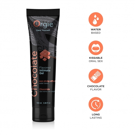 LUBRIFICANTE À BASE DE ÁGUA COM SABOR A CHOCOLATE 100ML ORGIE