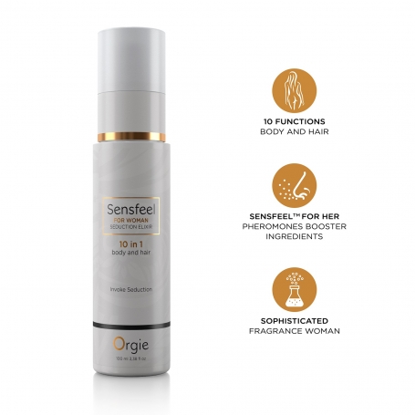 LOTION 10 EN 1 POUR LE CORPS ET LES CHEVEUX AUX PHÉROMONES SENSFEEL FOR WOMAN 100ML ORGIE