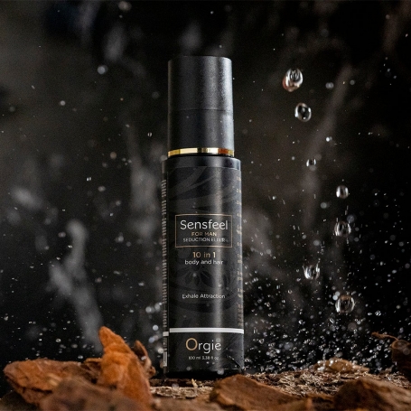 LOÇÃO 10 EM 1 PARA CORPO E CABELO COM FEROMONAS SENSFEEL FOR MAN 100ML ORGIE