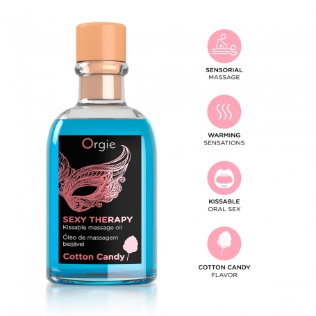 KIT DE MASSAGE LIPS SEXY THERAPY BARBE A PAPA 100ML ORGIE