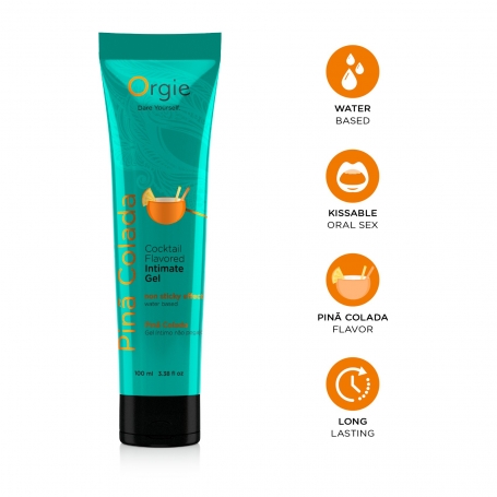 LUBRICANTE LUBE TUBE COCKTAIL PIÑA COLADA 100ML ORGIE