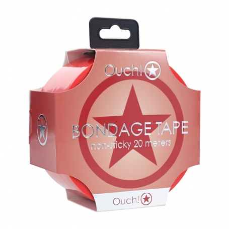 CINTA BONDAGE PVC NON-STICK 20 M ROJA OUCH!