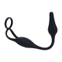 LEVELZ VIBRATING SILICONE PROSTATE STIMULATOR WITH COCK AND BALL RING