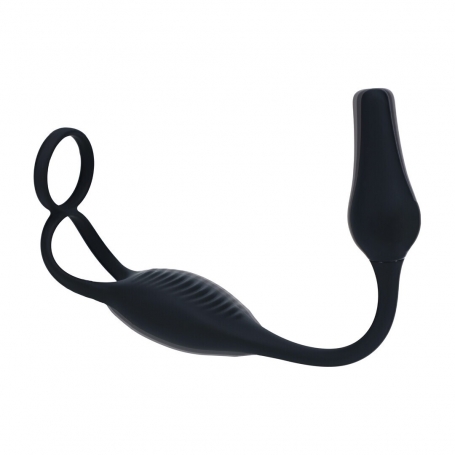 ESTIMULADOR DE PRÓSTATA DE SILICONA CON VIBRACIÓN Y ANILLO PARA EL PENE LEVELZ