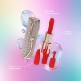 LOVELINE CANDY LIPSTICK VIBRATOR WITH 4 ATTACHMENTS PINK