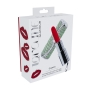 LOVELINE CANDY LIPSTICK VIBRATOR WITH 4 ATTACHMENTS GREEN