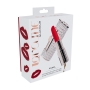 VIBRATEUR AVEC 4 ACCESSOIRES ANGEL LIPSTICK ROSE LOVELINE