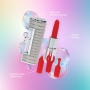 VIBRATEUR AVEC 4 ACCESSOIRES ANGEL LIPSTICK CLEAR LOVELINE