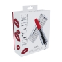 VIBRADOR COM 4 ACESSÓRIOS ANGEL LIPSTICK CLEAR LOVELINE