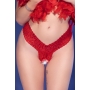 TANGA DE RENDA CON ABERTURA CR-4885 ROJO CHILIROSE
