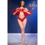 STRING EN DENTELLE AVEC OUVERTURE CR-4885 ROUGE CHILIROSE
