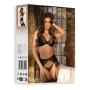 ENSEMBLE DE 3 PIÈCES OBSIDIAN DESIRE SET BEAUTY NIGHT FASHION NOIR
