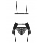 BEAUTY NIGHT FASHION OBSIDIAN DESIRE 3 PIECE SET BLACK
