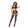 ENSEMBLE DE 3 PIÈCES OBSIDIAN DESIRE SET BEAUTY NIGHT FASHION NOIR