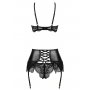 CONJUNTO DE 3 PEÇAS NOIR FANTASY SET BEAUTY NIGHT FASHION PRETO