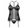 CORSET ET STRING NOIR FANTASY BEAUTY NIGHT FASHION NOIR