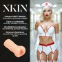 XKIN CARREER GIRLS NAUGHTY NURSE TIFFANY THROATCHECK TPE SMALL MASTURBATOR 130G FLESH