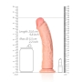 REALROCK CURVED REALISTIC DILDO WITH SUCTION CUP 9 /23 CM FLESH