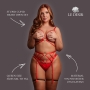 CONJUNTO DE 2 PEÇAS STUPID CUPID HEART TAMANHO QUEEN VERMELHO LE DÉSIR 