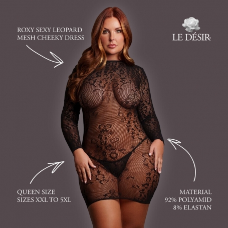 ROBE ROXY SEXY LEOPARD MESH TAILLE QUEEN LE DÉSIR