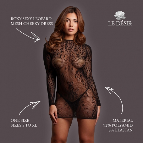 VESTIDO ROXY SEXY LEOPARD MESH LE DÉSIR 