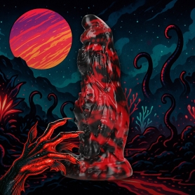 GODE MONSTER EN SILICONE HELL NIGHT FIEND ROUGE/NOIR OUCH!
