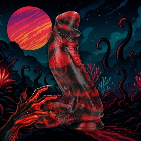 DILDO MONSTER EM SILICONE DARK LYCAN SPAWN VERMELHO/PRETO OUCH!