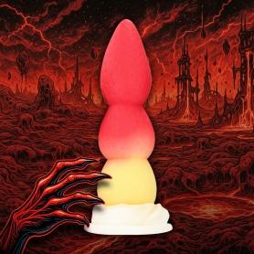 OUCH! WHIPPED BERRY SILICONE BUTT PLUG RED/YELLOW