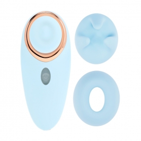 STIMULATEUR AIRTAP AVEC ACCESSOIRES AURIE BLEU LOVELINE 