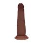 GODE RÉALISTE DUAL DENSITY SILICONE SLIDING SKIN 6 /15.5 CM BROWN REALROCK
