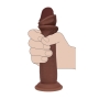 GODE RÉALISTE DUAL DENSITY SILICONE SLIDING SKIN 7 /18.5 CM BROWN REALROCK
