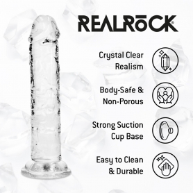 DILDO REALÍSTICO 5 /12.7 CM TRANSPARENTE REALROCK