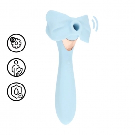 VIBRATEUR AVEC ACCESSOIRES AIRTAP WAND BLEU LOVELINE