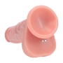REALROCK DUAL DENSITY SILICONE REALISTIC VIBRATING THRUSTING DILDO WITH BALLS 7 /17.8 CM FLESH