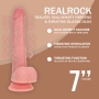 VIBRATEUR DUAL DENSITY SILICONE REALISTIC THRUSTING 7 /17.8 CM FLESH REALROCK