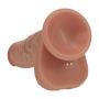 VIBRATEUR DUAL DENSITY SILICONE REALISTIC THRUSTING 7 /17.8 CM TAN REALROCK
