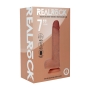 VIBRATEUR DUAL DENSITY SILICONE REALISTIC THRUSTING 7 /17.8 CM TAN REALROCK